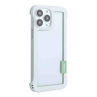 For iPhone 13 Pro Max ENKAY Frameless Hollow Shockproof PC Case (White)