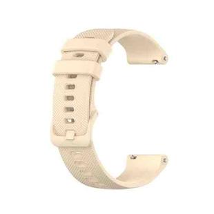 For Garmin Venu Small Lattice Silicone Watch Band(Beige)