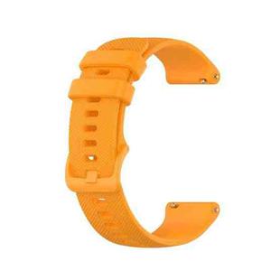 For Garmin Vivoactive 3 Small Lattice Silicone Watch Band(Yellow)