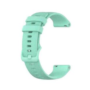 For Garminforerunner 245 Music Small Lattice Silicone Watch Band(Water Duck Color)