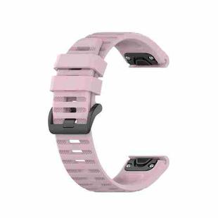 For Garmin Fenix 7 Silicone Watch Band(Rose Pink)