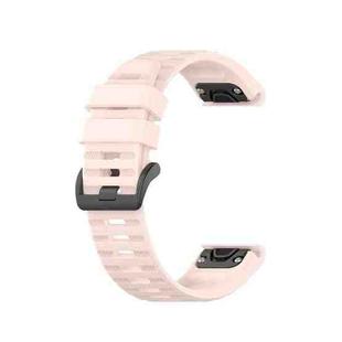 For Garmin Fenix 6 GPS Silicone Watch Band(Light Pink)
