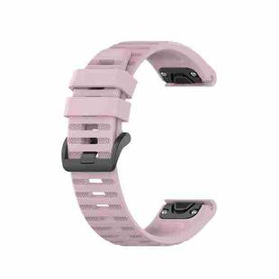 For Garmin Fenix 6 Pro GPS Silicone Watch Band(Rose Pink)