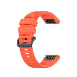For Garmin Fenix 6 Pro GPS Silicone Watch Band(Coral Red)