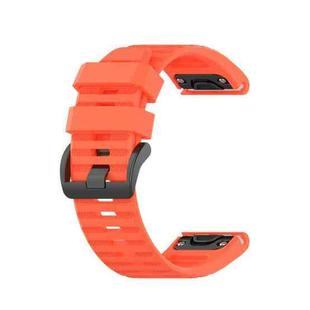 For Garmin Fenix 7X 26mm Silicone Watch Band(Coral red)
