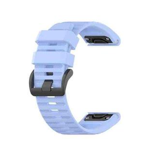 For Garmin Fenix 6X 26mm Silicone Watch Band(Light blue)