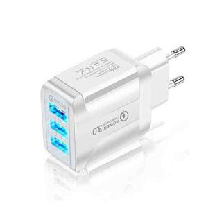F002 5.1A QC3. 0 USB + 2 x USB 2. 0 Multi Port Fast Charger, EU Plug(White)
