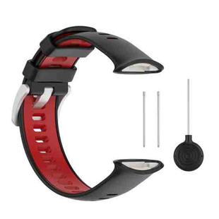 For Polar Vantage V2 Silica Gel Mixed Color Sports Watch Band(Black+Red)