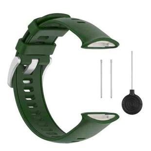 For Polar Vantage V2 Silicone Solid Color Sports Strap(Amy Green)