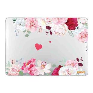 ENKAY Flower Series Pattern Laotop Protective Crystal Case For MacBook Pro 13.3 inch A1706 / A1708 / A1989 / A2159(Peony)