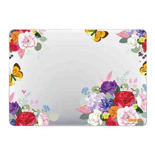 ENKAY Flower Series Pattern Laotop Protective Crystal Case For MacBook Pro 15.4 inch A1707 / A1990(Rose)