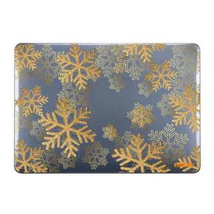 ENKAY Vintage Pattern Series Laotop Protective Crystal Case For MacBook Pro 13.3 inch A1706 / A1708 / A1989 / A2159(Golden Snowflake)