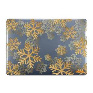 ENKAY Vintage Pattern Series Laotop Protective Crystal Case For MacBook Pro 13.3 inch A2251 / A2289 / A2338 2020(Golden Snowflake)