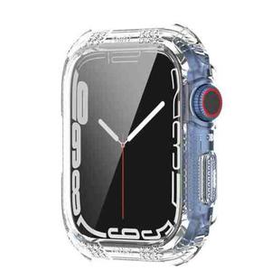 For Apple Watch Series 8 / 7 45mm Armor Diamond PC Toughened Film Integrated Protective Case(Transparent)