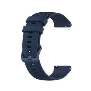 For Ticwatch GTH Checkered Silicone Watch Band(Blue)
