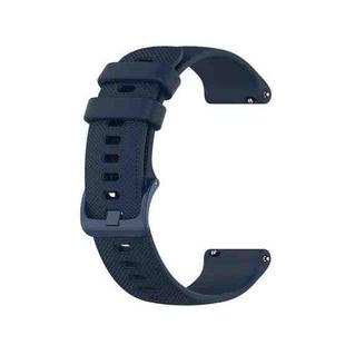 For Ticwatch E3 Checkered Silicone Watch Band(Blue)