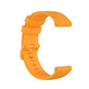 For Amazfit GTS 3 Checkered Silicone Watch Band(Yellow)