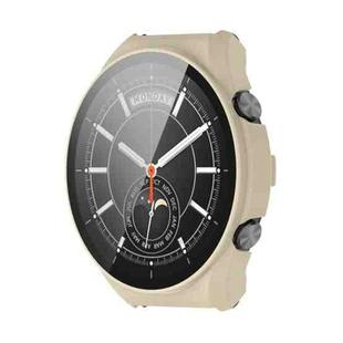 For Xiaomi Watch S1 PC + Toughened Film Fully Enclosed Protective Case(Ivory)