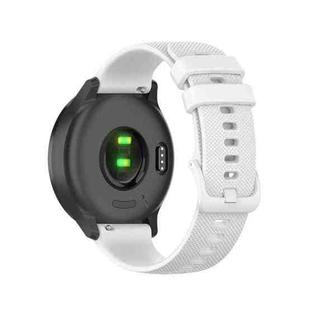 For Samsung Galaxy Watch3 45MM 22mm Checkered Silicone Watch Band(White)