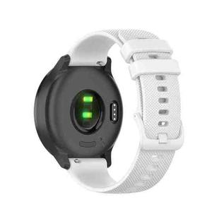 For Samsung Galaxy Watch 46mm 22mm Checkered Silicone Watch Band(White)