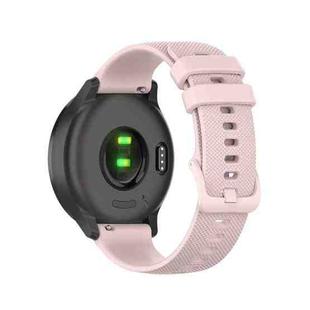 For Samsung Galaxy Watch 46mm 22mm Checkered Silicone Watch Band(Pink)