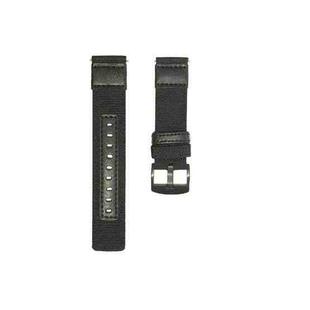 For Garmin Forerunner 645 Music 20mm Canvas Wear-resistant Watch Band(Black)