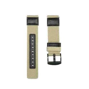 For Garmin Forerunner 645 Music 20mm Canvas Wear-resistant Watch Band(Khaki)