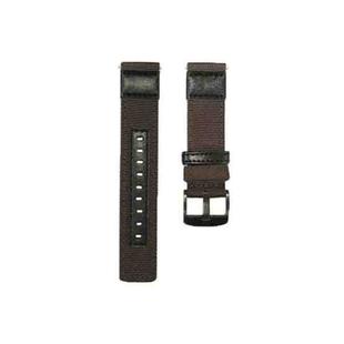 For Garmin Forerunner 645 Music 20mm Canvas Wear-resistant Watch Band(Brown)