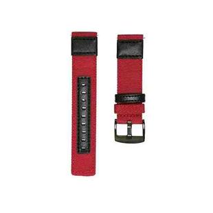 For Garmin Venu 2 Plus 20mm Canvas Wear-resistant Watch Band(Red)