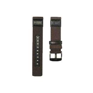 For Garmin Venu 2 Plus 20mm Canvas Wear-resistant Watch Band(Brown)