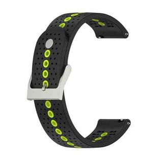 For Garmin vivoMove Style 20mm Silicone Watch Band(Black Lime)