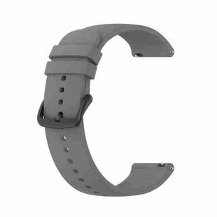 For Garmin Forerunner 645 Music 20mm Solid Color Silicone Watch Band(Dark Gray)