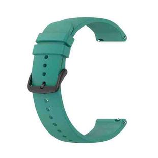 For Garmin Forerunner 645 Music 20mm Solid Color Silicone Watch Band(Pine Green)