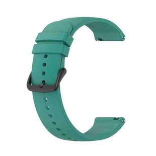 For Garmin Venu 2 Plus 20mm Solid Color Silicone Watch Band(Pine Green)