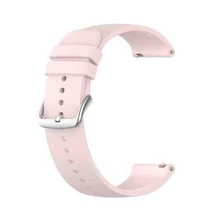 For Garmin Move Sport 20mm Solid Color Silicone Watch Band(Light pink)