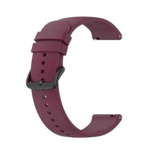 For Garmin Move 3 20mm Solid Color Silicone Watch Band(Wine Red)