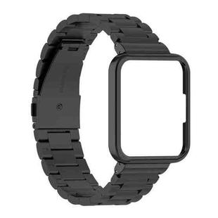 For Xiaomi Redmi Watch2 Lite International Version 2 in 1 Three-bead Metal Watch Band with Watch Frame(Black)