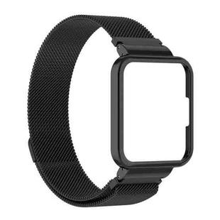 For Xiaomi Redmi Watch 2 Lite 2 in 1 Milano Metal Watch Band with Watch Frame(Black)