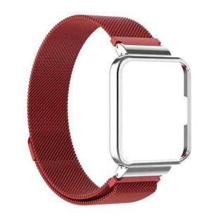 For Xiaomi Redmi Watch 2 Lite 2 in 1 Milano Metal Watch Band with Watch Frame(Red)