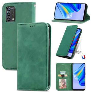 For OPPO A95 5G Retro Skin Feel Magnetic Horizontal Flip Leather Phone Case(Green)