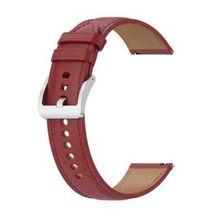 For Samsung Galaxy Watch 46mm Calf Texture Sewing Thread Watch Band(Red)