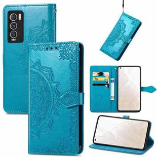 For OPPO Realme GT Explorer Master Mandala Flower Embossed Flip Leather Phone Case(Blue)