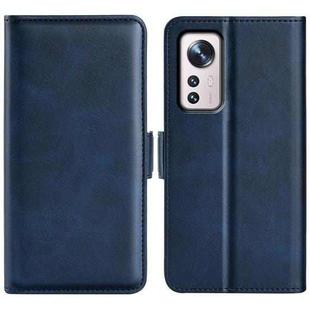 For Xiaomi 12 Dual-side Magnetic Buckle Flip Leather Phone Case(Dark Blue)
