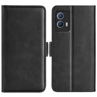 For vivo IQOO U5 5G Dual-side Magnetic Buckle Flip Leather Phone Case(Black)