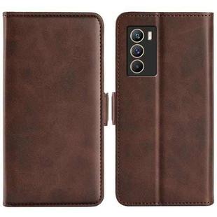 For vivo iQOO Neo5 S Dual-side Magnetic Buckle Flip Leather Phone Case(Brown)