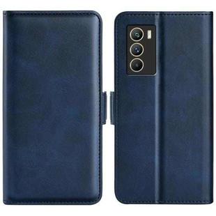 For vivo iQOO Neo5 S Dual-side Magnetic Buckle Flip Leather Phone Case(Dark Blue)