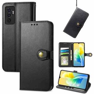 For vivo S10e Solid Color Leather Buckle Phone Case(Black)