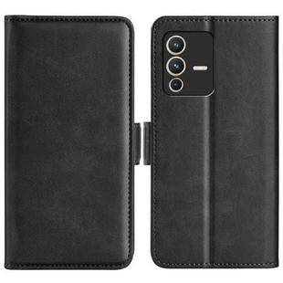 For vivo S12 Dual-side Magnetic Buckle Flip Leather Phone Case(Black)