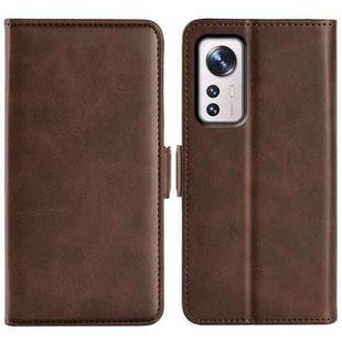 For Xiaomi 12 Pro Dual-side Magnetic Buckle Flip Leather Phone Case(Brown)
