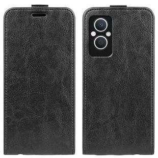 For OPPO A96 5G R64 Texture Vertical Flip Leather Phone Case(Black)